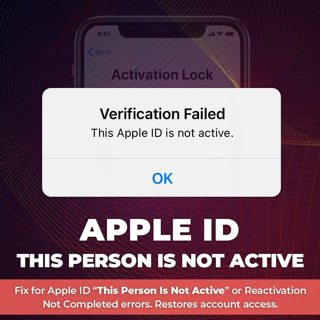 Apple id account locked or not active fast service